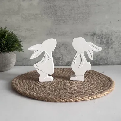 Image de Moules en silicone en forme de lapin de Pâques, lot de 2. Moules pour créer des décorations de Pâques et pour travaux manuels