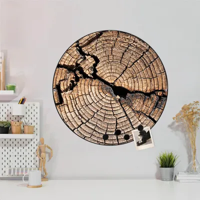 Produktbild von Design Stahlmagnettafel Schwarz Rund 47cm Zeichen Der Zeit