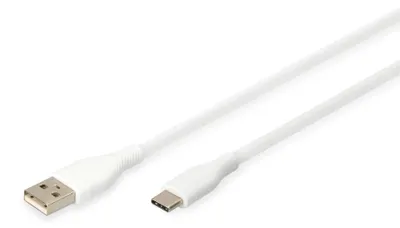 Immagine prodotto di DIGITUS USB 2.0 Kabel Typ C -A Silikon St/St 0,5m weiß