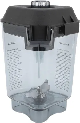 Imagen del producto de Jarra mezcladora de 48 oz, fabricada en policarbonato, con elementos de acero inoxidable para un uso seguro y práctico