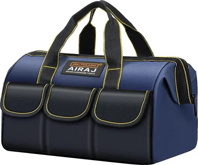 Image de AIRAJ Sacoche à outils Pro 36x21x26 cm en polyester 1680D 14 Multi-poches