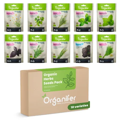Obrázok produktu pre Balíček semien organických bylín – 10 druhov