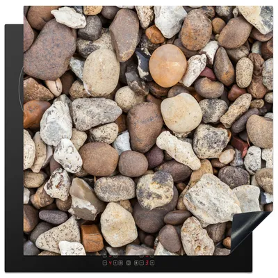 Obrázok produktu pre MuchoWow® Kryt varnej dosky - Ochrana pred indukciou - 78x78 cm - Kryt varnej dosky z vinylu - Zväčšuje pracovnú plochu - Kryt keramickej varnej dosky - Dekorácia do kuchyne - Jeden kus - Štrk - Prírodný kameň - Kamene - Jeden kus