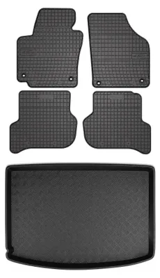 Obrázok produktu pre Gumové autokoberce SolidPRO + vaňa kufra pre: Seat Altea 2004-2008 jedna podlaha 5 ks