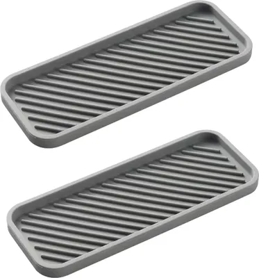 Image de Organisateur pour évier - Porte-savon et porte-éponge en silicone - 2 pièces - Antidérapant