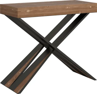 Produktbild von Itamoby -  Ausziehbare Konsole 90x40/190 cm Diago Small Premium Gestell aus gefärbter Tanne in Anthrazit