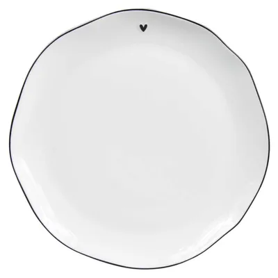 Produktbild von Frühstücksteller KLEINES HERZ weiß D. 23cm Keramik Bastion Collections