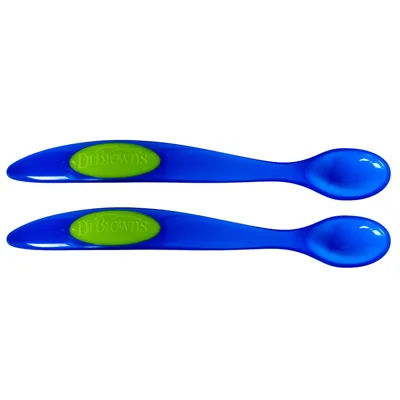Image de Cuillères d'alimentation Dr. Brown's TF201, bleu, lot de 2 pièces, à partir de 4 mois