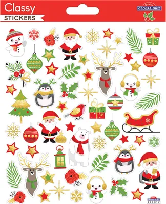 Produktbild von Global Gift Elegante Weihnachtsmotive Gesichtsmalerei Aufkleber    One Size