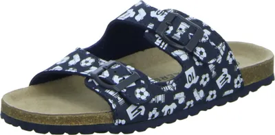 Produktbild von Bio Pantolette mit verstellbaren Riemen und Längsgewölbestütze, Blau