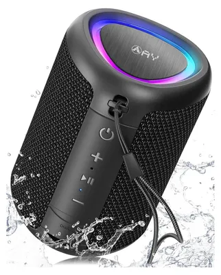 Produktbild von AY Tragbarer Bluetooth Lautsprecher mit Licht, Musikbox, Kristallklarer Klang, IPX5 Wasserdicht, AUX&TF-Karteneingang, Stereo-Paarung, 24h Akku