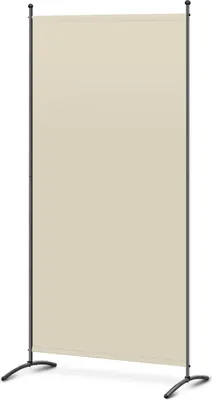 Produktbild von Angel Living 80X180CM einzelner Paravent  Raumteiler Zaunfeld Paravent  Raumteiler Trennwand Paravent aus Stahl und Polyester,Beige