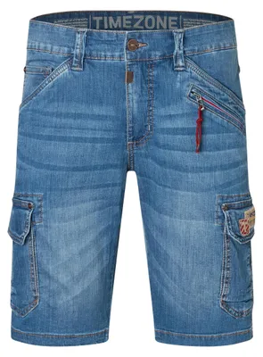 Produktbild von Timezone Denim Bermuda Jeans Shorts mit Cargo-Taschen Größe: 30W