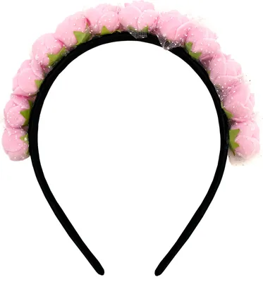Produktbild von Oblique Unique Rosen Haarreifen Blumen Haarreif Braut JGA Hochzeit Fasching Karneval Damen Kopfschmuck - rosa