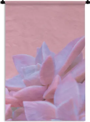 Produktbild von MuchoWow® Wandteppich Wandbehang Sukkulente - Sommer - Rosa - Pflanzen 90x135 cm Tapisserie Dekoration Wandtuch - Baumwolle - Wandskulptur