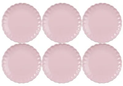 Produktbild von 6er SET Kuchenteller, Dessertteller MYNTE English Rose rosa D. 19,5cm Ib Laursen