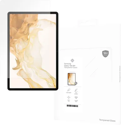 Produktbild von Schutzfolie Samsung Galaxy Tab S8+ - Panzerglas - Cazy - Transparant