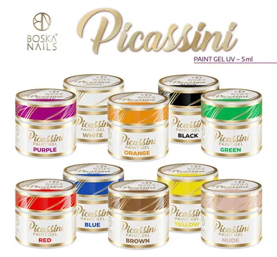 Zdjęcie produktu dla Zestaw 10 kolorów Picassini Paint Gel Boska Nails