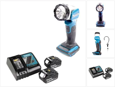 Image de Makita BML802RG Lampe sans fil pour batteries 14,4 et 18V + 2x Batteries 6,0Ah + Chargeur