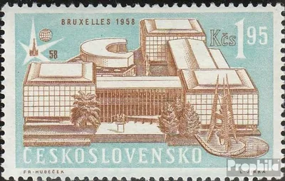 Produktbild von Briefmarken Tschechoslowakei 1958 Mi 1091 (kompl.Ausg.) postfrisch Brüssel