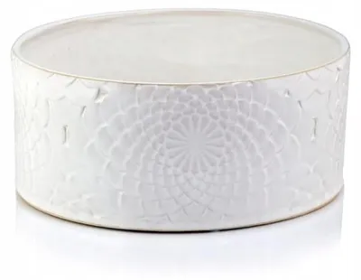 Produktbild von Polnix Runder Keramik-Übertopf Beige 28x12 cm Handgefertigt