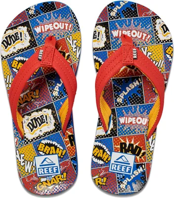 Produktbild von REEF Boys Kinder Zehentrenner Sandalen Strand Sommer Sonne »AHI« Comic Book