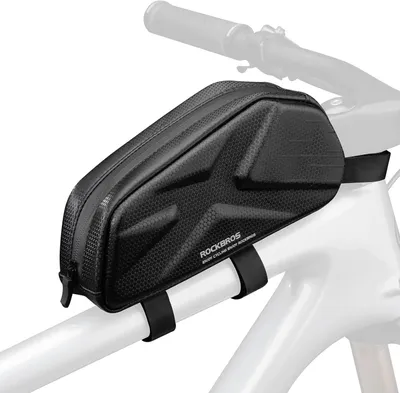 Immagine prodotto di ROCKBROS borsa per telaio borsa per bicicletta borsa per tubo superiore fino a 6,8'' MTB 1,4L