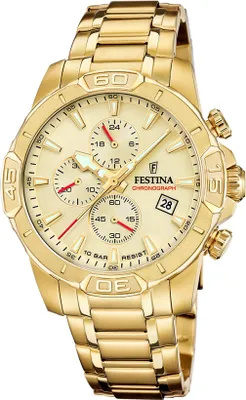 Produktbild von Festina Herrenuhr Timeless Chronograph Armbanduhr Edelstahl gold UF20705/2