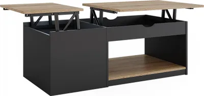 A modern coffee table with a lift-top mechanism, shown against a white background.