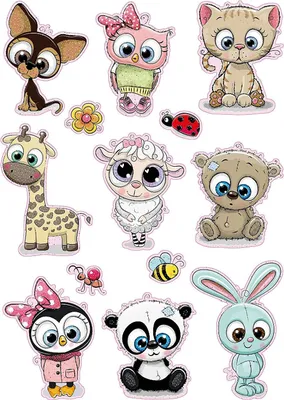 Immagine prodotto di AVERY Zweckform 53252 AVERY Zweckform ZDesign BigSticker Glitter "Bambini animali"