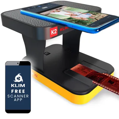 Zdjęcie produktu dla Skaner do slajdów i negatywów - Skaner filmów 35 mm - Negatywy i pozytywy - Składany z lampką LED - Do smartfona