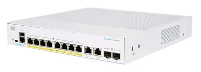 Produktbild von Cisco CBS250-8PP-D-EU managed Layer3 Switch: - 8x10/100/1000 (Base-T (RJ45) + no Uplink Ports, - Switching Capacity:16Gbps, incl. rack-&wallmount Kit, - kein stacking, liefert 45W PoE+, lüfterlos, - Layer3: nur statisches Routing