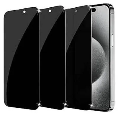 Produktbild von Displayschutzglas für iPhone mit Privatsphäre Privacy – IPhone 16 Plus / 15 Pro Max / IPhone 15 Plus / 3