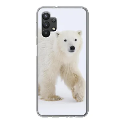 Produktbild von MuchoWow® Handyhülle Schutzhülle Hülle für Samsung Galaxy A32 5G Eisbär - Schnee - Weiß Silikon Softcase Handy Hülle - Softcase