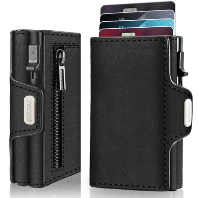 Produktbild von Geldbörse Slim Wallet, Portemonnaie Herren klein, Carbon Geldbörse Herren
