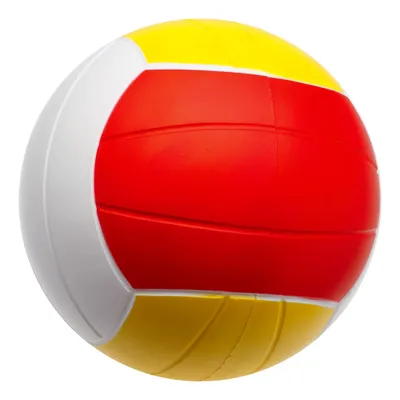 Produktbild von Sport-Thieme Weichschaumball "PU-Volleyball", 290 g, 20 cm, Rot-Gelb-Weiß