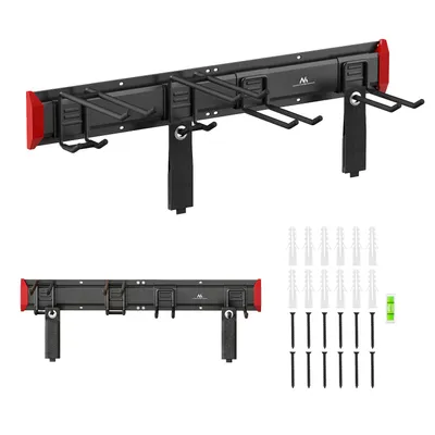 Image de Support mural pour outils Maclean, en acier, capacité de charge maximale de 136 kg, largeur de 816 mm, modèle MC-178