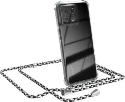 Produktbild von EAZY CASE Handykette kompatibel mit Xiaomi 13, Handyhülle mit Umhängeband, Handykordel, Schutzhülle Clear, Band in Schwarz