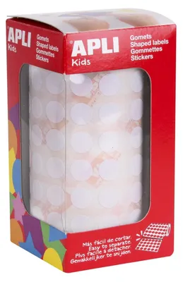Imagen del producto de Rodillo de goma redondo blanco de 10,5 mm, modelo APLI Kids 11903