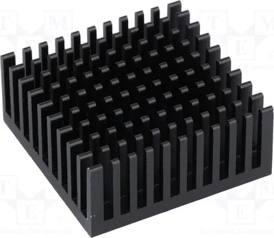 Produktbild von 1x Radiator: geprägt H: 16,51mm ICKPGA15X15 Kühler L: 37,92mm W: 38,1mm schwarz