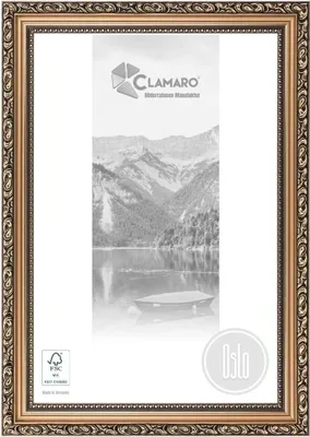 Produktbild von Bilderrahmen Antik Massivholz 'OSLO' Shabby Chic Vintage Barock | Bronze | CLAMARO, Größe:100x80