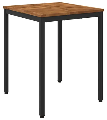 Image de vidaXL Table de jardin, naturelle et noire, 60 x 60,5 x 75 cm