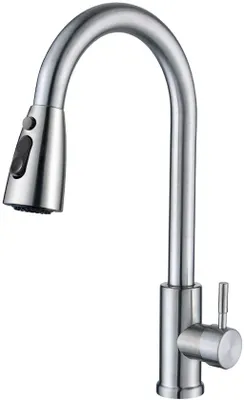 Obrázek produktu pro 360° otočná kuchyňská baterie s 3 výtoky, nerezové otočné kohoutky pro sprchu.