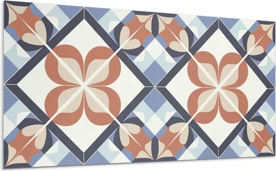 Produktbild von Symmetrisches Blumenmuster – Selbstklebende Fliesen – Wandverkleidung – Wandpaneel – PVC Fliesen – Vinylflisen – PCV Flisen – Selbstklebend – Wanddeko – 6 Stück 60 x 30 cm
