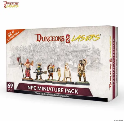 Produktbild von Archon Studio – DNL0043: Dungeons & Lasers Miniatures: NPC-Miniatur-Set – Neu