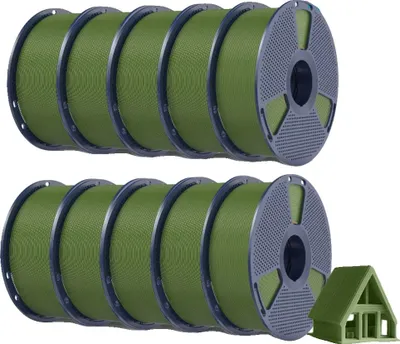 Obrázek produktu pro 3D tiskový filament, vysoká houževnatost, snadno se odlupuje, olivově zelený