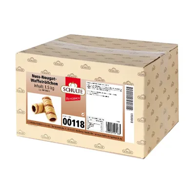 Obrázok produktu pre Schulte orechové nugátové rožky z chrumkavých oplátok 1500g