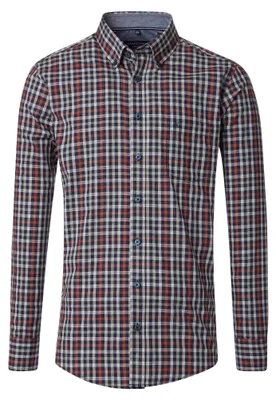 Produktbild von Casa Moda - Casual Fit - Herren Freizeit Hemd Langarm (454389200), Größe:XL, Farbe:Rot (400)