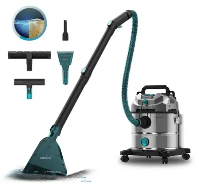 Immagine prodotto di Aspirapolvere lavante Wet&Dry Conga CarpetClean 20000 Pro Ultra. Funzione 2 in 1 con una grande capacità di 20 litri che consente di aspirare solidi e liquidi.