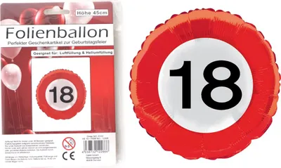 Produktbild von Folienballon Jubiläum Verkehrschild 18 12266